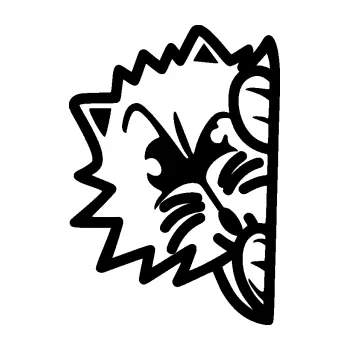 Samolepící dekorace SAMOLEPKA Kočka 026 levá kuk (01 - černá) NA AUTO, NÁLEPKA, FÓLIE, POLEP, TUNING, VLASTNÍ TEXT, TISK, AUTOSAMOLEPKY.cz, POLEPY, OBRÁZEK, LOGO, SAMOLEPKY