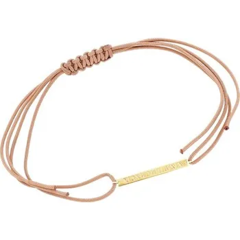 Náramek Stříbrný provázkový náramek s gravírem Bar