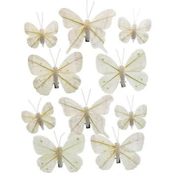 Motýlci se skřipcem 10 ks, bílé