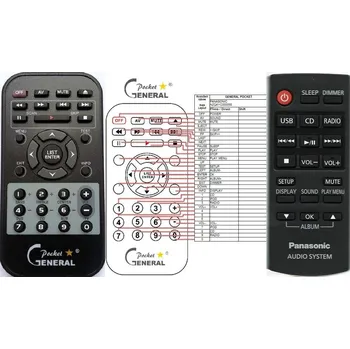 General PANASONIC N2QAYC000058, SC-HC17, SC-HC27, SC-HC271 - náhradní dálkový ovladač