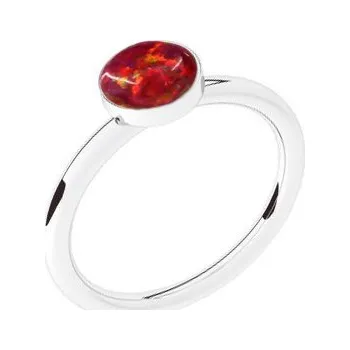 Prsten NUBIS® Stříbrný prsten s opálem - velikost 53 - NBP42-OP45-53