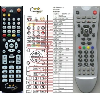 General HYUNDAI DVB-T530PVR, DVB-T430 - náhradní dálkový ovladač