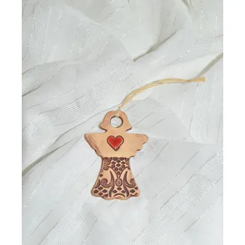 Vánoční dekorace Keramický andílek závěsný