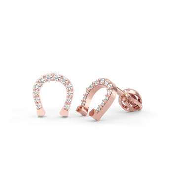 Náušnice SOLUNA FELICITY zářivé zlaté náušnice se zirkony růžové zlato