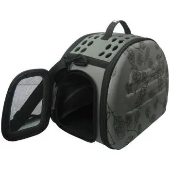 přepravka pro zvíře Psí taška Deluxe Pet Home tmavě šedá s potiskem