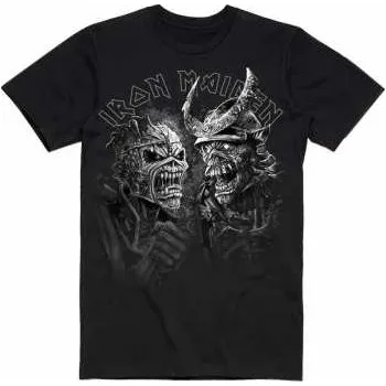 Pánské tričko Merch Iron Maiden: Tričko Senjutsu Large Grayscale Heads M