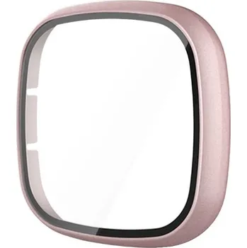 Příslušenství k chytrým hodinkám Ochranný kryt pro Fitbit Versa 3 a Sense - Lesklý růžový