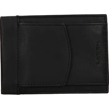 Peněženka Pánské kožené pouzdro a mincovník Lagen Lupezs - černá