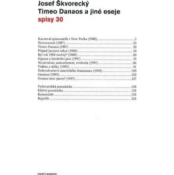 Kniha Timeo Danaos a jiné eseje (spisy - svazek 30) Ekniha