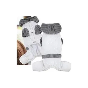 Obleček pro psa Is Pet Winter Mushroom overal bílá varianta M