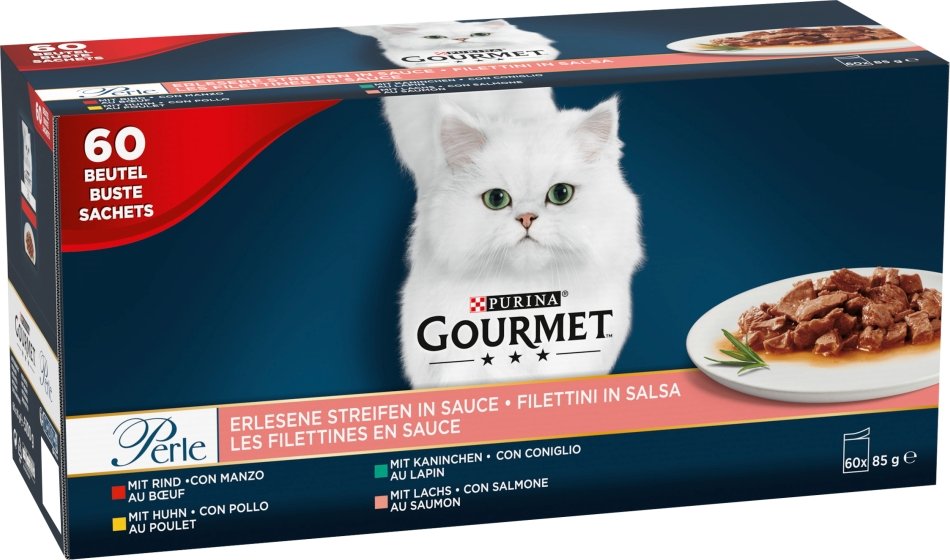 Gourmet Perle Multipack Minifiletky ve šťávě 60 x 85 g