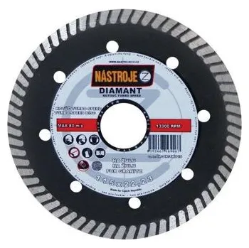 Řezný kotouč NÁSTROJE CZ diamantový kotouč TURBO SPEED 115*1,4*22,2mm staveb. materiály, žula, dlažba IM-DK-TK115