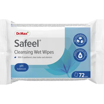 Hygienický ubrousek Dr. Max Safeel Cleansing Wet Wipes 72 ks