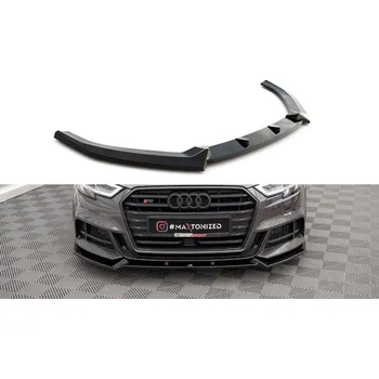 Nárazník Spojler pod nárazník lipa V.1 Audi S3 Sportback 8V Facelift černý lesklý plast