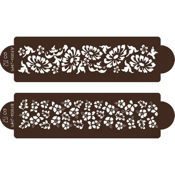 Stencil šablona květiny 2ks - Cakesicq