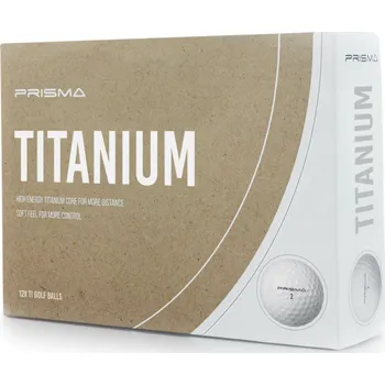 Golfový míček Prisma Fluoro Masters Prisma Titanium 2 vrstvé golfové míčky 12ks bílé