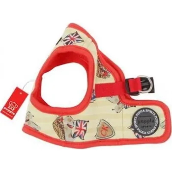 Postroj pro psa Puppia kšíry Britannia Harness B - červená varianta S