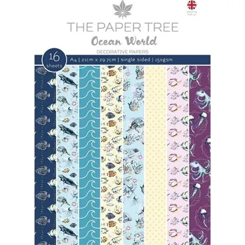 Creative World of Crafts Sada jednostranných papírů A4 (16ks) - Ocean World č.1209