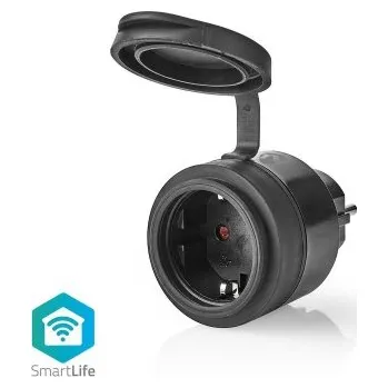 Elektrická zásuvka SmartLife Chytrá Zásuvka | Wi-Fi | IP44 | 3680 W | Zásuvka / Typu F (CEE 7/7) | -5 - 40 °C | Android™ / IOS | Černá