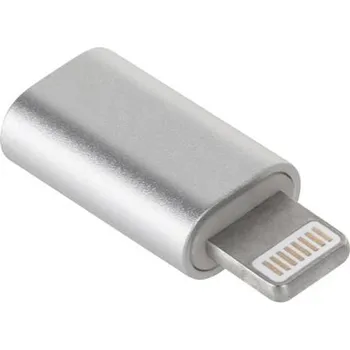 Datové redukce Redukce Micro USB - Lightning GSM1019S Silver