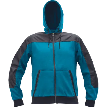 Pánská mikina ČERVA CREMORNE pánská mikina s kapucí Barva: petrolejová, Velikost: 3XL