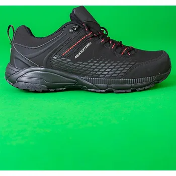 Dámská treková obuv Pánské černé trekové boty na silné podrážce 19503B/R-M Velikost: 43