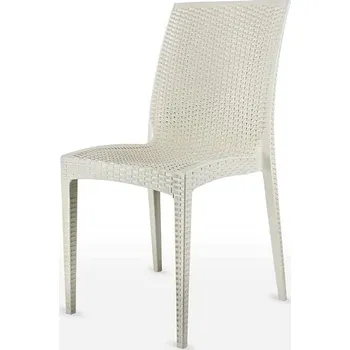 MEGA PLAST Židle zahradní DALIA polyratan, AL nohy, champagne