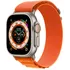 Chytré hodinky Apple Watch Ultra 49 mm, titan s oranžově alpským řemínkem M
