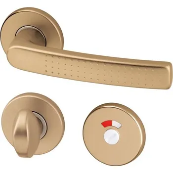 Dveřní kování AC-T SERVIS Dveřní klika ROSA bronz - kulatá rozeta Provedení kliky: vč. rozety WC, Mechanizmus rozety: Plastová konstrukce