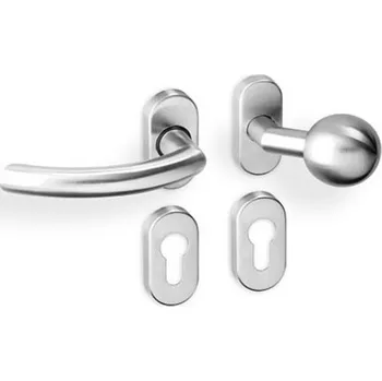 AC-T SERVIS Dveřní klika GINA nerez - oválná rozeta Provedení kliky: Koule/klika - levá