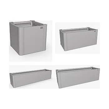 Truhlík Biohort Truhlík Belvedere MINI 45 cm (stříbrná metalíza) 53 cm (3 krabice)