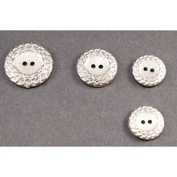 Knoflík Stříbrný knoflík s věnečkem - stříbro - průměr 1,7cm