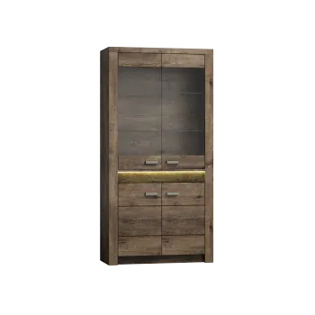 Obývací stěna Vitrína Indianapolis I-3 JASAN TMAVÝ 96 cm