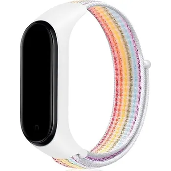 MůjMiBand.cz Nylonový náhradní náramek pro Mi Band 7 na suchý zip Barva: duhová