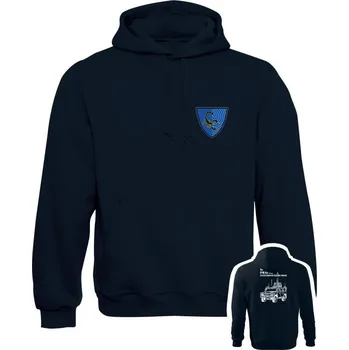 Pánská mikina Mikina s kapucí 532. prapor elektronického boje - IVECO - námořní modrá