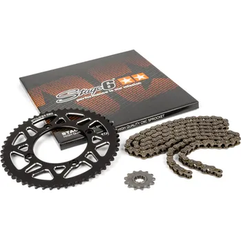 Řetězová sada 13x53 - 420 Stage6 alu CNC černá Beta RR
