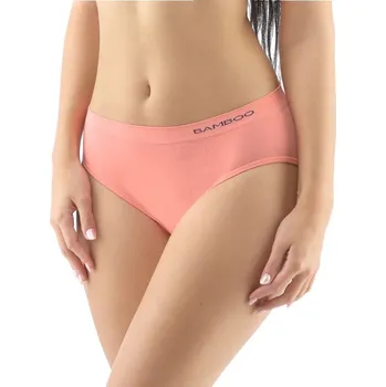 Kalhotky GINA dámské kalhotky klasické, širší bok, bezešvé, jednobarevné Eco Bamboo 00038P tomato lékořice M/L