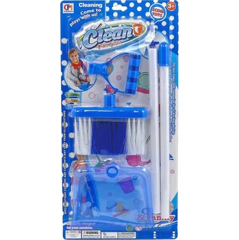 Dětská kuchyňka Malá uklízečka dětský set smetáček + lopatka na kartě plast