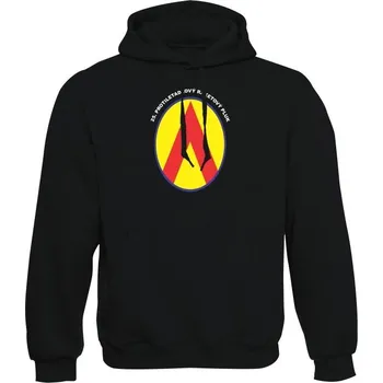 Pánská mikina Mikina s kapucí 25. protiletadlový raketový pluk - černá