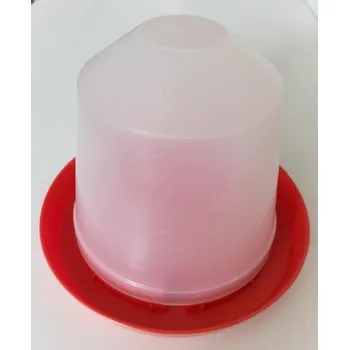 napáječka pro hospodářská zvířata Překlopná napáječka 3 l , bílý zásobník s červenou miskou