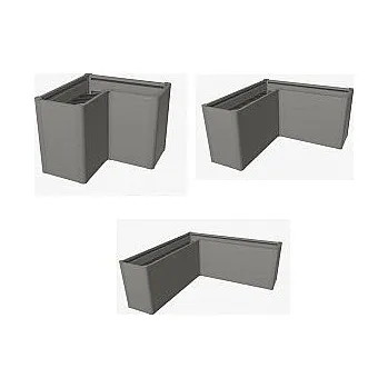 Truhlík Biohort Truhlík Belvedere MAXI L 77 cm (šedá křemen metalíza) 152 x 152 cm (7 krabic)