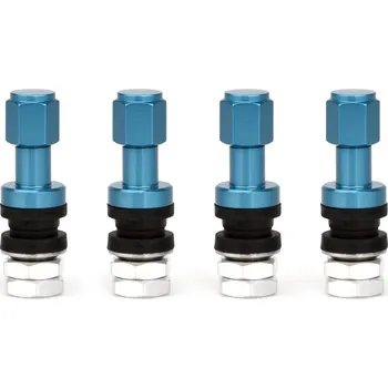 Samolepicí dekorace na vozidlo Ventil kovový JRAV2-BL, Ø 11,5mm, hliníkový, modrý, délka 42mm, sada 4ks