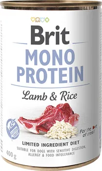 Krmivo pro psa Brit Mono Protein Lamb/Brown Rice 400 g