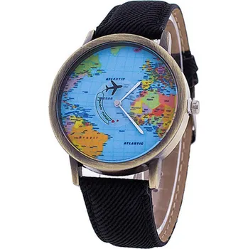 Hodinky ALTRO Ručičkové hodinky s mapou světa černé BLA-6003 Skladem v ČR