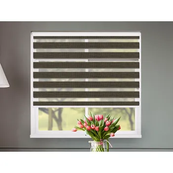 Roleta FEXI Zatemňovací Roleta Den a noc, v MAXI kazetě, Hesián,Tmavě zelená, E 025, 150x30 cm