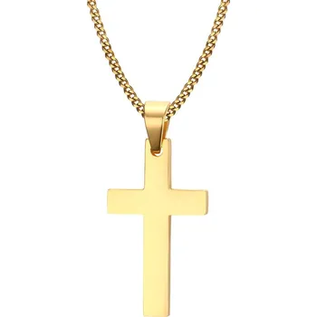 Přívěsek Steel Edge Přívěšek křížek z chirurgické oceli JCFPN572 Barva: Zlatá