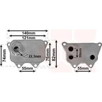 Chladič motoru Olejový chladič, motorový olej VAN WEZEL 03013704