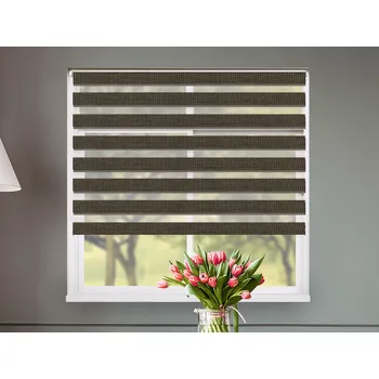 Roleta FEXI Zatemňovací Roleta Den a noc, v POLO kazetě, Hesián, Tmavě zelená, E 025, 150x30 cm