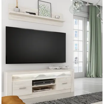 Obývací stěna Obývací stěna INDIANAPOLIS kraft bílý, Sestava C