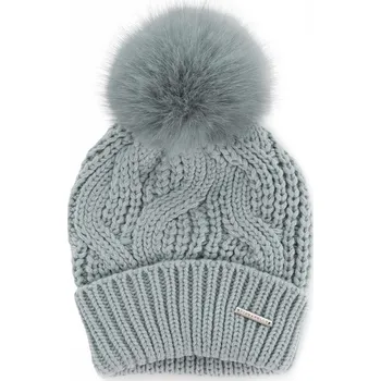 Čepice PASTELOVÝ MODRÝ PLETENÝ KULICH Rino Pelle